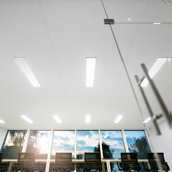 Sigor LED panel Fled, 4.320 lm, 120x30 cm, 115°, 3.000 K, Bijela, Dnevni boravak/blagovaonica, Plastika