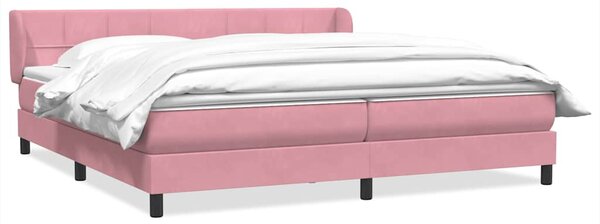 Box Spring krevet s madracima ružičasti 180x210 cm baršun - Ružičasti / 180 x 210 cm