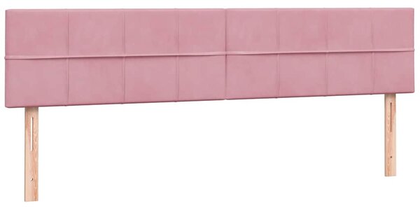 Box Spring krevet s madracima ružičasti 180x210 cm baršun - Ružičasti / 180 x 210 cm