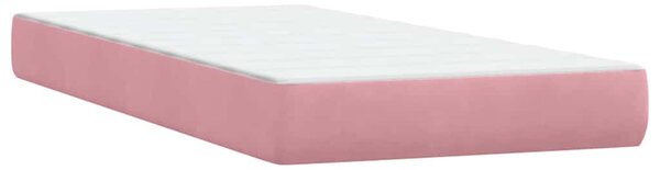 Box Spring krevet s madracem ružičasti 90x210 cm samt - Ružičasti / 90 x 210 cm