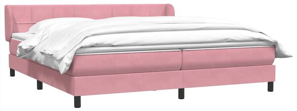 Box Spring krevet s madracima ružičasti 180x210 cm baršun - Ružičasti / 180 x 210 cm