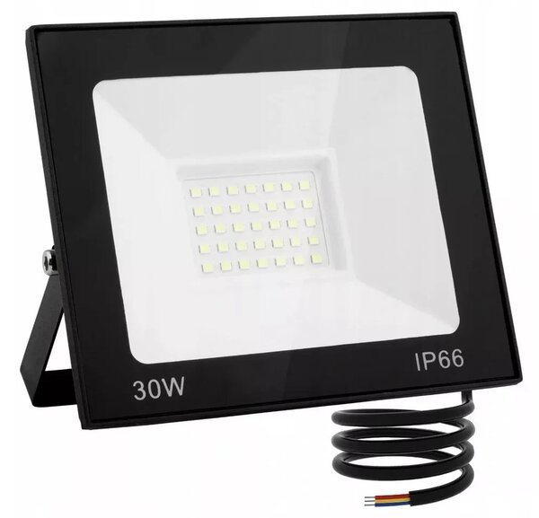 LED 30W reflektor Black Flat 6500K IP66