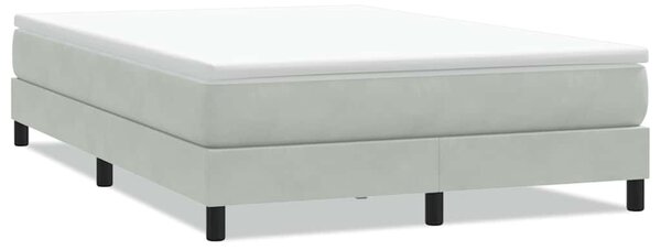 Box Spring krevet bez madraca svijetlo sivi 140x210 cm samt - Siva / 140 x 210 cm