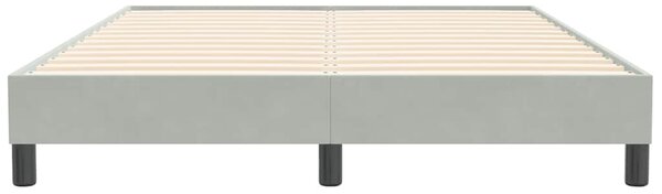 Box Spring krevet bez madraca svijetlo sivi 160x210 cm samt - Siva / 160 x 210 cm