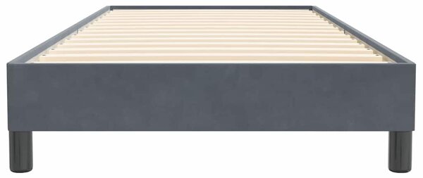 Box spring krevet bez madracem tamnosivi 80 x 220 cm baršunasti - Siva / 80 x 220 cm