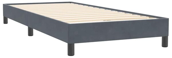 Box spring krevet bez madracem tamnosivi 80 x 220 cm baršunasti - Siva / 80 x 220 cm