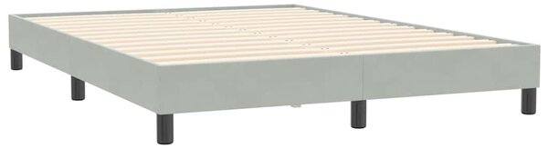Box Spring krevet bez madraca svijetlo sivi 140x210 cm samt - Siva / 140 x 210 cm