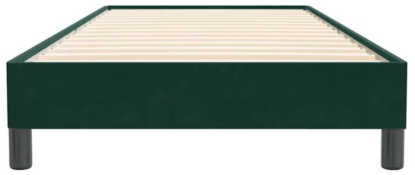 Box Spring krevet bez madracem tamnozeleni 80x220 cm baršun - Zelena / 80 x 220 cm