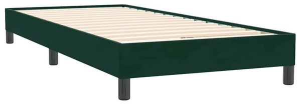Box Spring krevet bez madracem tamnozeleni 80x220 cm baršun - Zelena / 80 x 220 cm