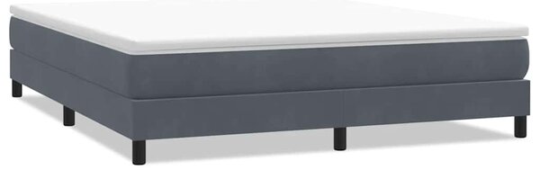 Box Spring krevet bez madraca tamno sivi 180x210 cm samt - Siva / 180 x 210 cm