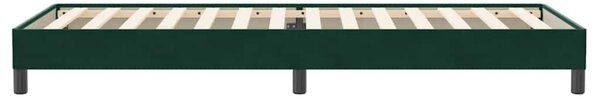 Box Spring krevet bez madracem tamnozeleni 80x220 cm baršun - Zelena / 80 x 220 cm