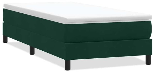 Box Spring krevet bez madracem tamnozeleni 80x220 cm baršun - Zelena / 80 x 220 cm