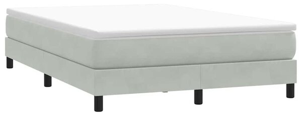 Box Spring krevet bez madraca svijetlo sivi 140x210 cm samt - Siva / 140 x 210 cm