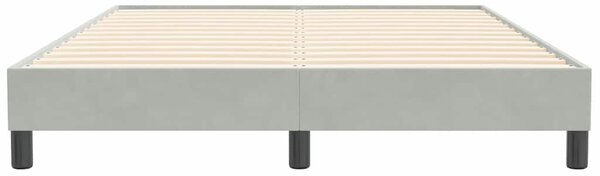 Box Spring krevet bez madraca svijetlo sivi 140x210 cm samt - Siva / 140 x 210 cm
