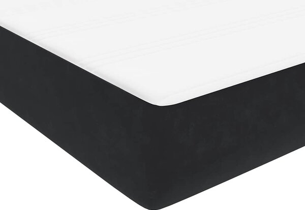 Box spring krevet s madracem crni 90x210 cm baršunasti - Crna / 90 x 210 cm
