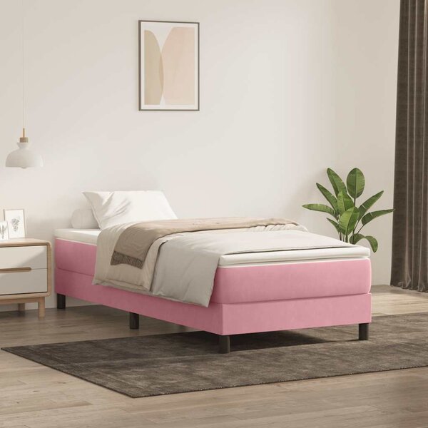 Box Spring krevet bez madraca ružičasti 100x210 cm samt - Ružičasti / 100 x 210 cm