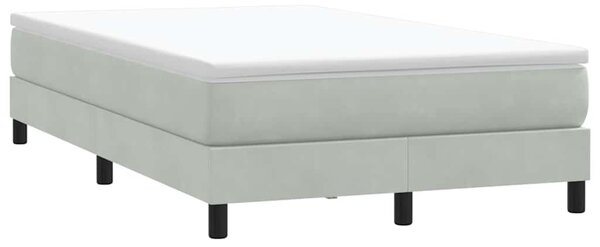 Box Spring krevet bez madraca svijetlo sivi 120x210 cm samt - Siva / 120 x 210 cm