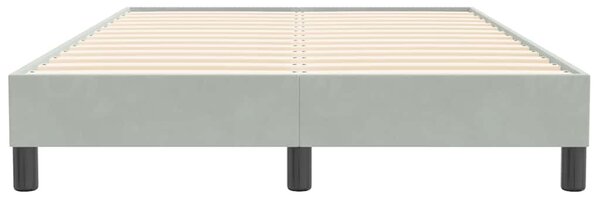 Okvir kreveta bez madraca svijetlo sivi 120x210 cm baršun - Siva / 120 x 210 cm