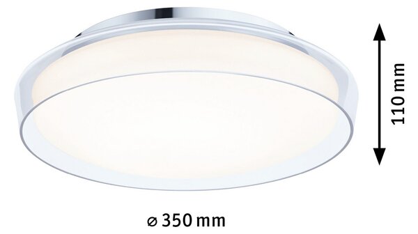 Paulmann Luena LED stropna svjetiljka IP44 krom Ø35cm