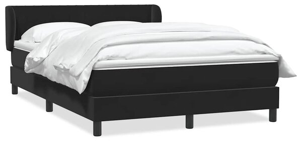 Box spring krevet s madracem crni 160x210 cm baršunasti - Crna / 160 x 210 cm