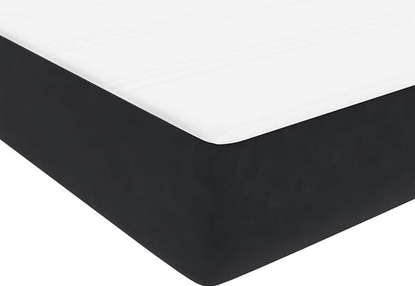 Box spring krevet s madracem crni 160x210 cm baršunasti - Crna / 160 x 210 cm