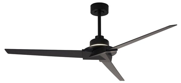 Mantra Iluminación Brisa Mini LED stropni ventilator, crna/drvo, tih, 150 cm, CCT, prigušiva, Crno, kupaonica, Drvo