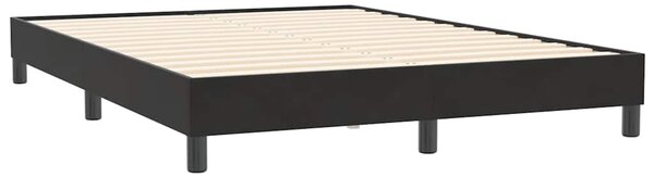 Box Spring krevet s madracem i LED crni 160x210 cm baršunasti - Crna / 160 x 210 cm