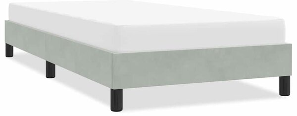 Okvir kreveta bez madraca svijetlo sivi 100x210 cm baršun - Siva / 100 x 210 cm