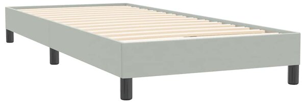 Box Spring krevet bez madracem svijetlo sivi 80x220 cm samt - Siva / 80 x 220 cm