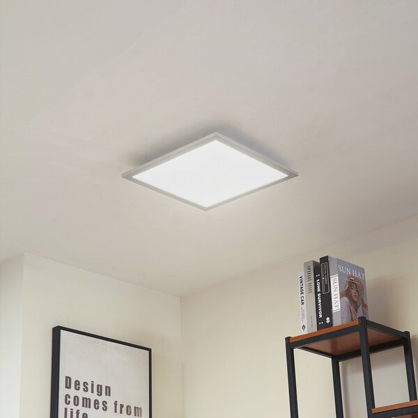 Arcchio LED panel Lyndra, 40 cm, srebrna, aluminij, prigušiva, CCT, prigušiva, Metalik, Dnevni boravak/blagovaonica, Aluminij
