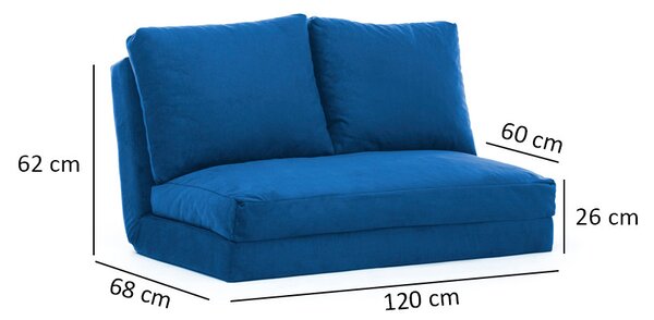 Zondo.hr Sofa futon Tilda (plava). Akcija -31%. 1072564