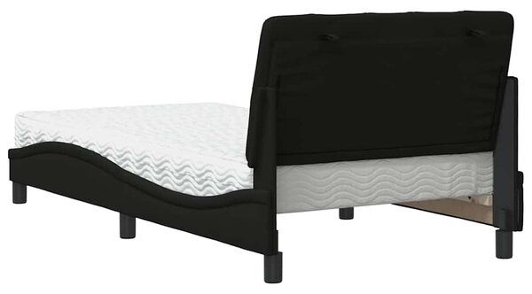 Krevet s madracem crni 100 x 200 cm od tkanine - Crna / 100 x 200 cm