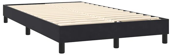 Box Spring krevet s madracem i LED crni 160x210 cm baršunasti - Crna / 160 x 210 cm