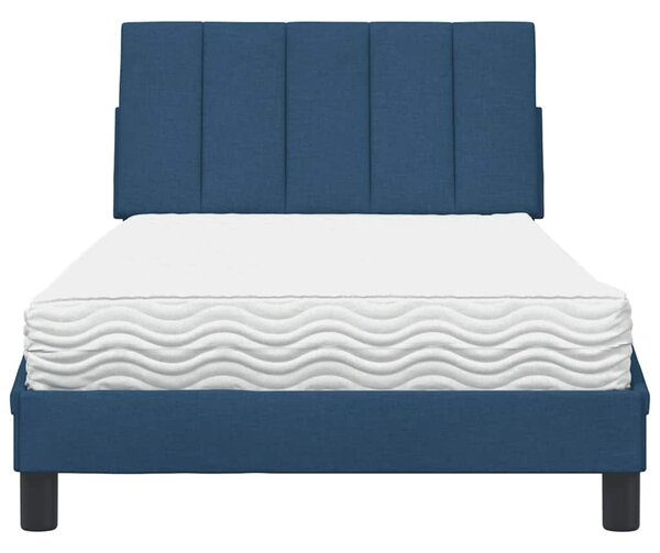 Krevet s madracem Hanko plavi 100 x 200 cm od tkanine - Plava / 100 x 200 cm