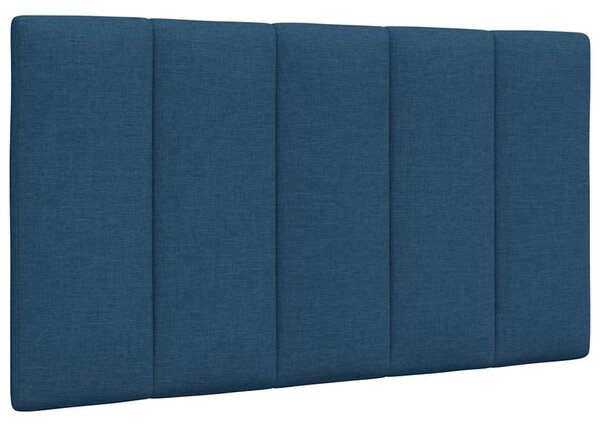 Krevet s madracem Hanko plavi 90 x 190 cm od tkanine - Plava / 90 x 190 cm