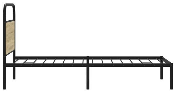 Okvir kreveta bez madraca boja hrasta sonome 107x203 cm drveni - Smeđa / 107 x 203 cm