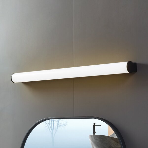 Lucande LED kupaonska zidna svjetiljka Vilmara, crna, metal, IP44, Crno, kupaonica, Aluminij
