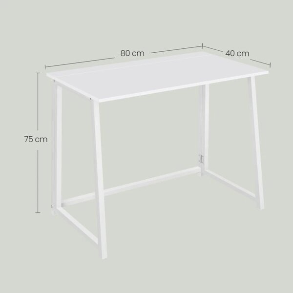 Set za radnu sobu ZARIMO stol 80x40 cm, bijela + fotelja AVOLA VELVET, mentol zelena