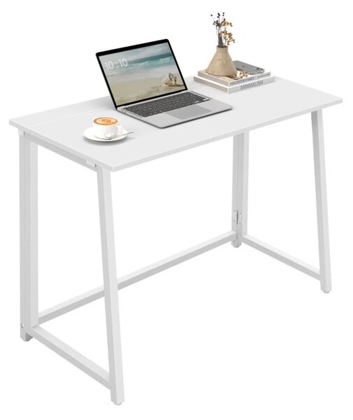 Set za radnu sobu ZARIMO stol 80x40 cm, bijela + fotelja AVOLA VELVET, mentol zelena