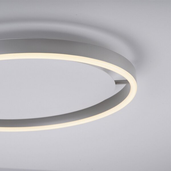 JUST LIGHT. GmbH LED stropna svjetiljka Ritus, Ø 39,3 cm, aluminij, s postupnim prigušivanjem, prigušiva, Metalik, Dnevni boravak/blagovaonica, Metal