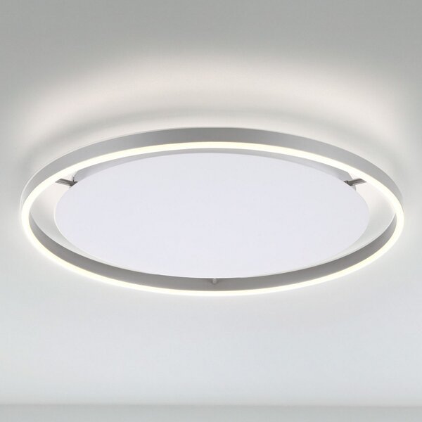 JUST LIGHT. GmbH LED stropna svjetiljka Ritus, Ø 58,5cm, aluminij, prigušiva, Metalik, Dnevni boravak/blagovaonica, Metal