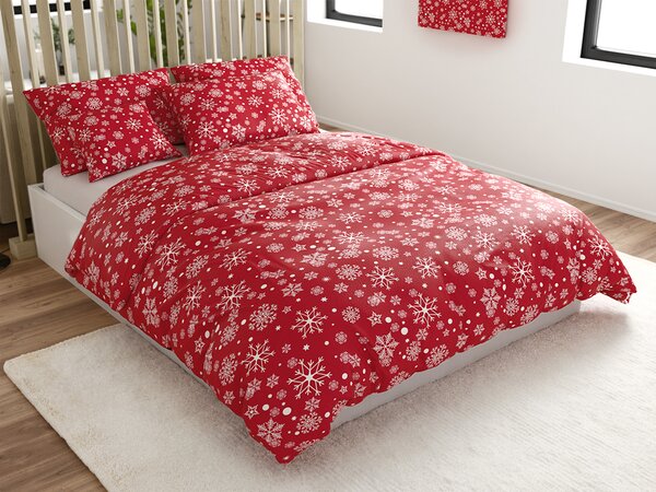 Posteljina mikropliš SNOWFALL crvena Dimenzije posteljine: 70 x 90 cm | 140 x 220 cm