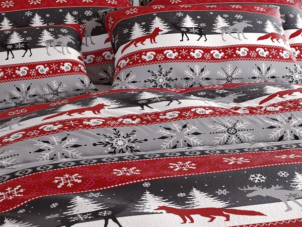 Posteljina mikropliš SNOWY FOREST siva Dimenzije posteljine: 2 kom 70 x 90 cm | 200 x 220 cm