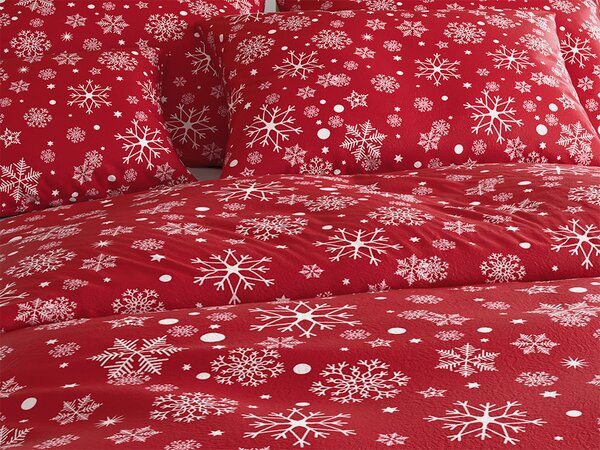 Posteljina mikropliš SNOWFALL crvena Dimenzije posteljine: 70 x 90 cm | 140 x 220 cm