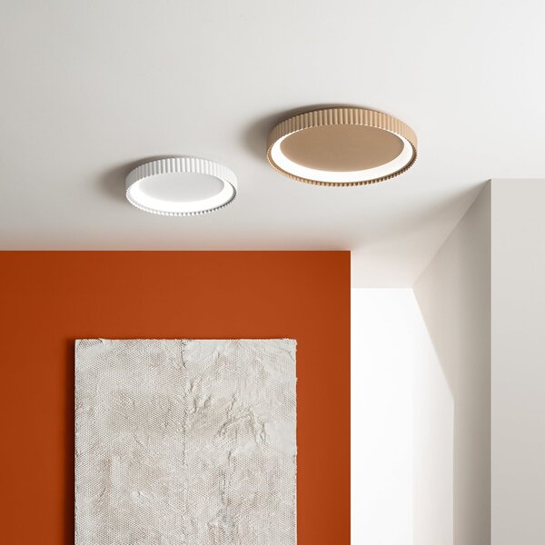 Luce Ambiente Design Niike LED stropna svjetiljka, zlatne boje, Ø 50 cm, metalna, CCT, Zlato / mjed, Dnevni boravak/blagovaonica, Metal