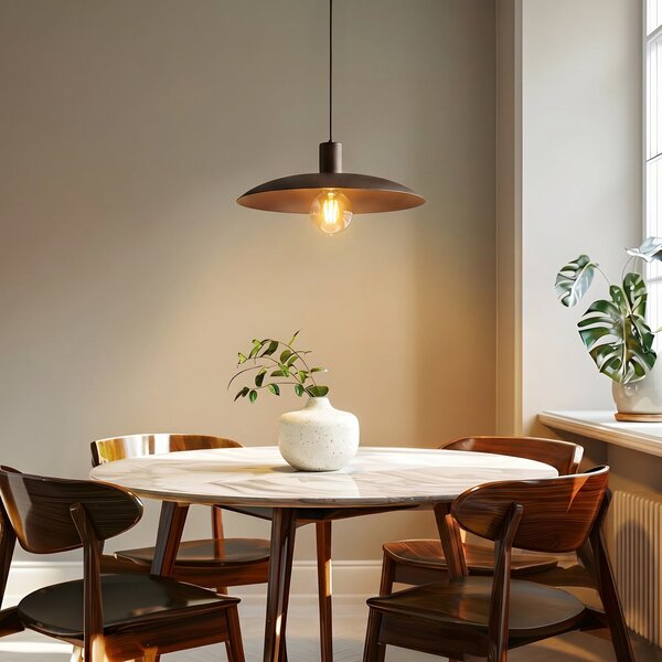 TK Lighting Astra viseća svjetiljka, smeđa, metal, Ø 41 cm, E27, prigušiva, Smeđa / hrđa, Dnevni boravak/blagovaonica, Metal