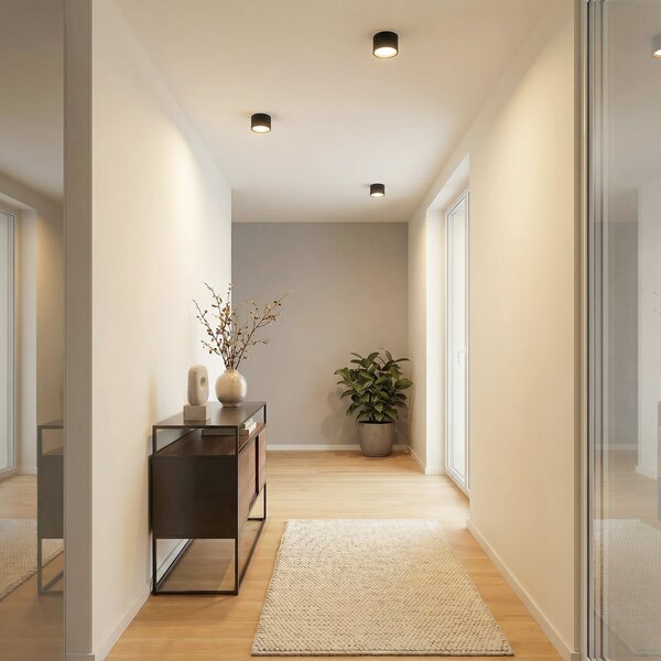 TK Lighting Ferro downlight, crni, plastični, visine 6 cm, GX53, prigušiva, Crno, Dnevni boravak/blagovaonica, Plastika