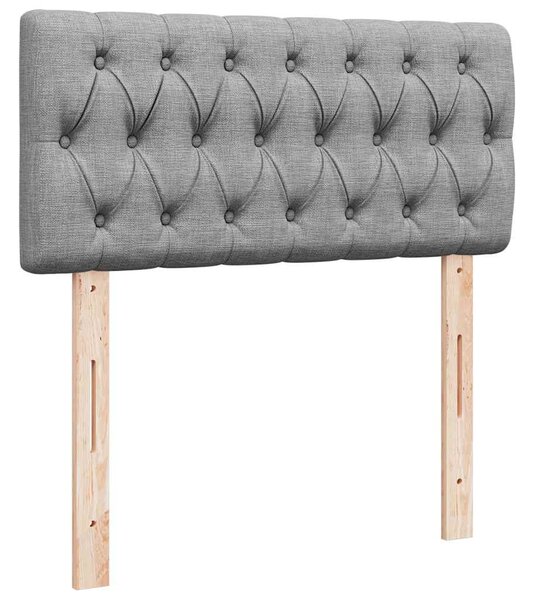 Otomanski okvir kreveta s madraca svijetlosivi 80x200cm tkanine - Siva / 80 x 200 cm
