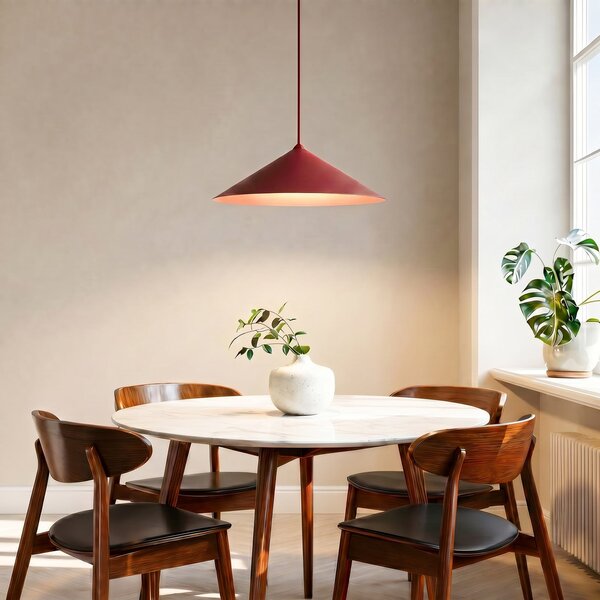 TK Lighting Lampe Lume XL, bordo, metal, Ø 49 cm, GX53, prigušiva, Crvena, Dnevni boravak/blagovaonica, Metal