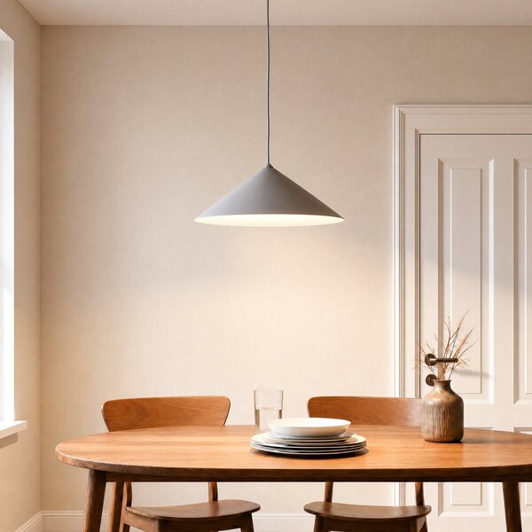 TK Lighting Lume L viseća svjetiljka, greige, metal, Ø 40 cm, GX53, prigušiva, Sivo, Dnevni boravak/blagovaonica, Metal